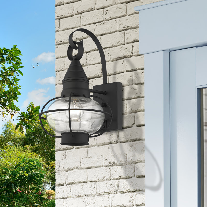 Lanterne murale d'extérieur Aster, H 14,75 po x l 8,75 po x P 9,75 po, Noir