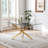 Ayva 63" Glass Dinning Table with Metal Base for 6 to 8 People-2109877452