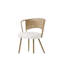 Ensemble de 4 chaises à oreilles Farmhouse avec revêtement brun classique et pieds en métal