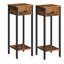 Slim Bedside Side Table with Storage-114295196