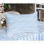 Drap-housse et coussin décoratif à rayures Ambesonne Harbour bleu pâle / blanc-106785979
