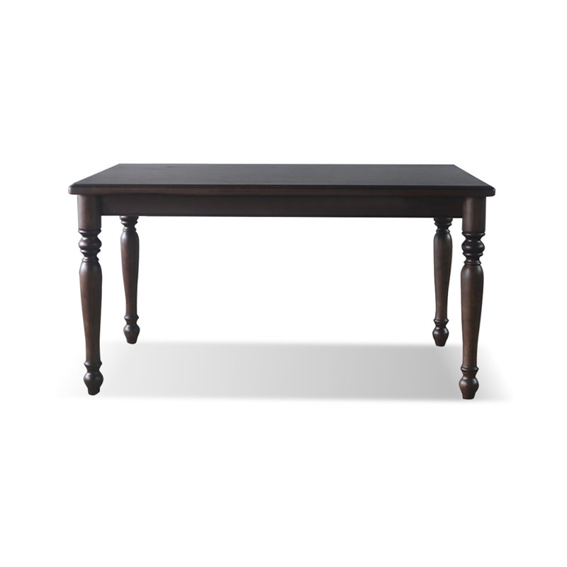 Dark brown Rectangle Solid Wood Dining Tables, 29.53"H x 55.12"L x 31.5"W