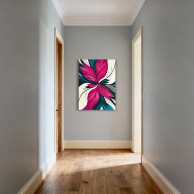Art floral tropical tropical, ensemble de 1 reproduction d'art sur toile tendue