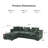 93.7'' L-shaped Chenille Upholstered Sectional Sofa With Left-facing Chaise And Built-in Wooden Storage Compartment-267345120