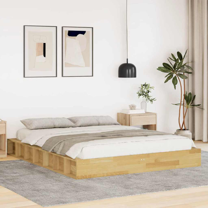 Solid Wood Bed, European Kingsize (160 x 200 cm)