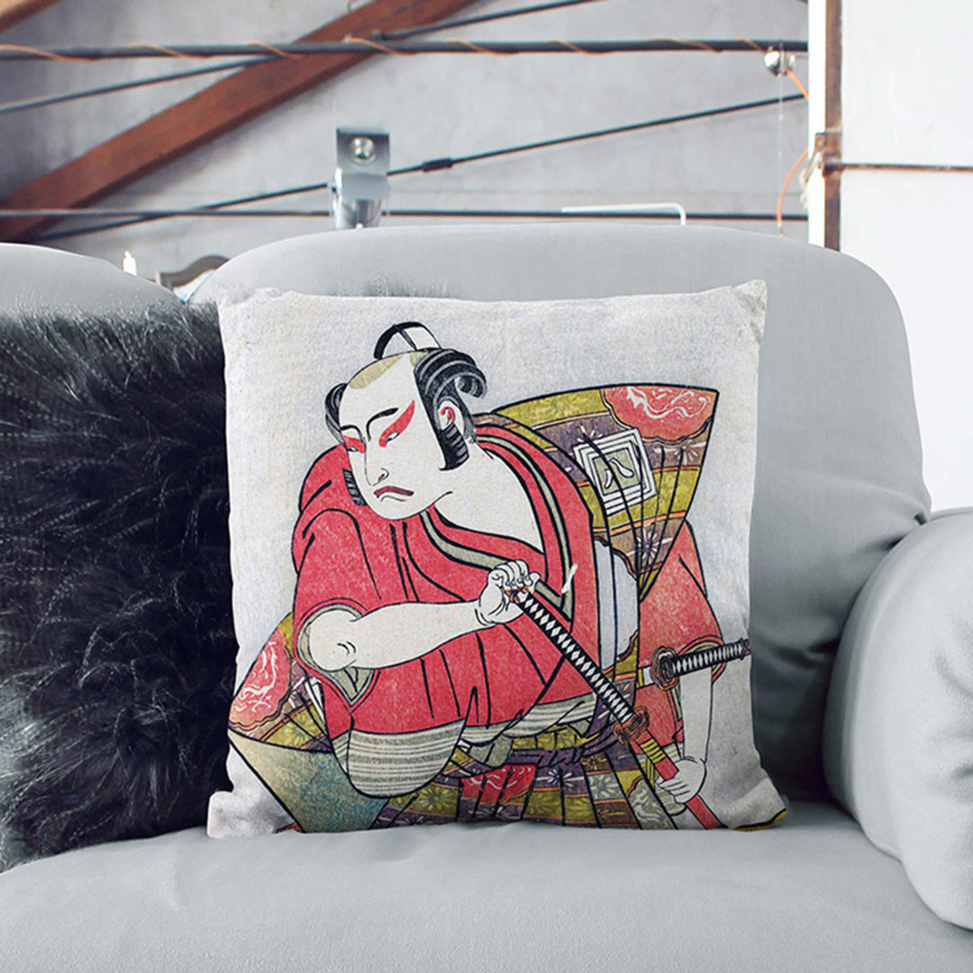 Ichikawa Yaozo by Katsukawa Shunsho Cushion with Filling