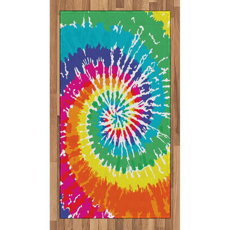 Rainbow High Density Long Fiber Poly Threads Decorative Area Rug Carpet, Rectangle 2'7" x 5'