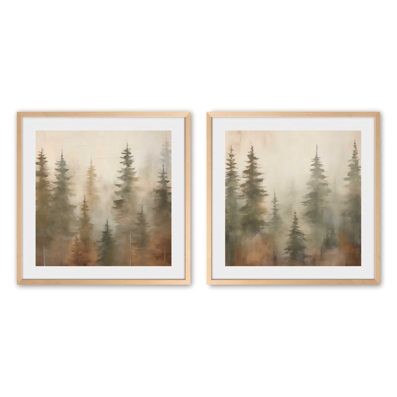 «Foggy Warm Forest», Érable brut, H 21,75 po x l 21,75 po
