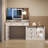 39" Oversized Makeup Mirror Vanity Table - Large Storage Side Cabinet With Tri-Color LED Smart Power Outlet-1041181768