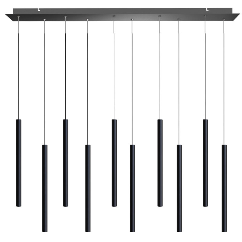Baileyton 10 - Light Kitchen Island Pendant, Black