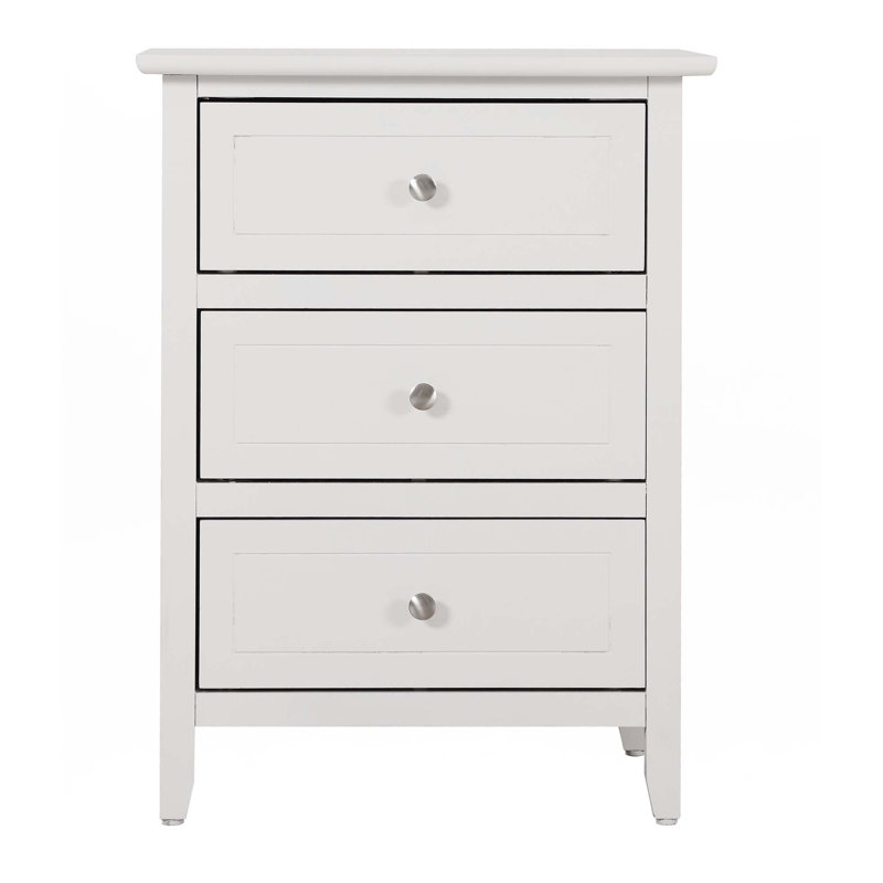Table de chevet transitionnelle, Blanc