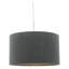 20cm H Velvet Drum Pendant Shade-34418223