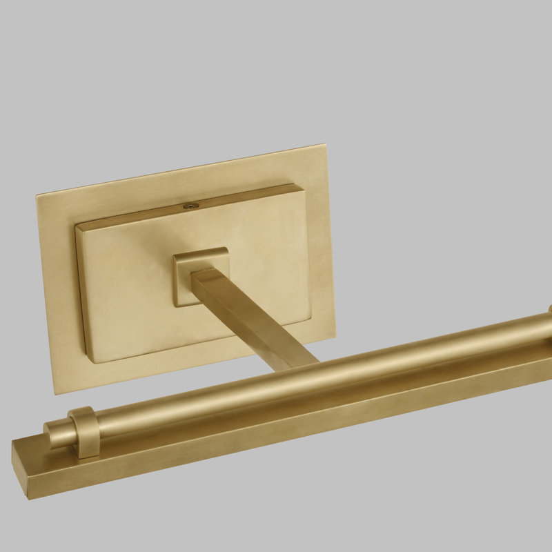Kal Dimmable LED Wall Mounted Picture Light, Natural Brass