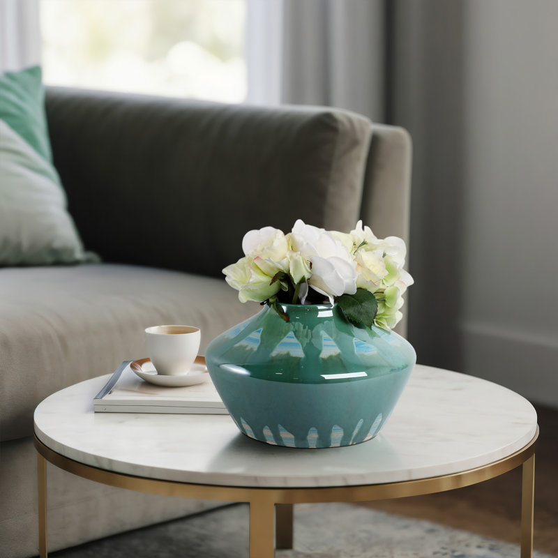 Keizer Ceramic Vase, 7" H x 11" W x 11" D