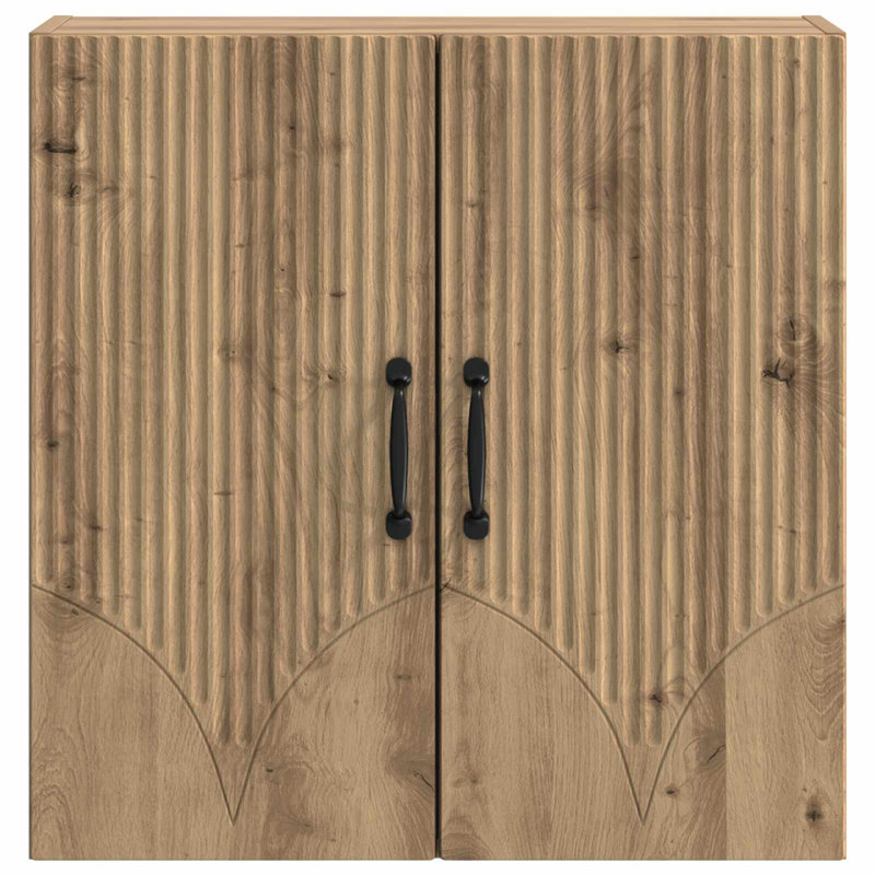  Wall-Mounted Cabinet Engineered Wood Storage Modern Space Saving Indoor, Artisan Oak