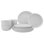 12 Piece Ceramic Dinnerware Set, White