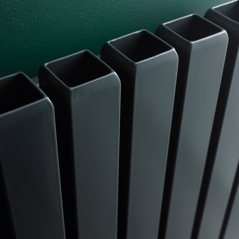 Andy Vertical Designer Radiator, Anthracite, 60 cm H x 88.5 cm W x 11.9 cm D