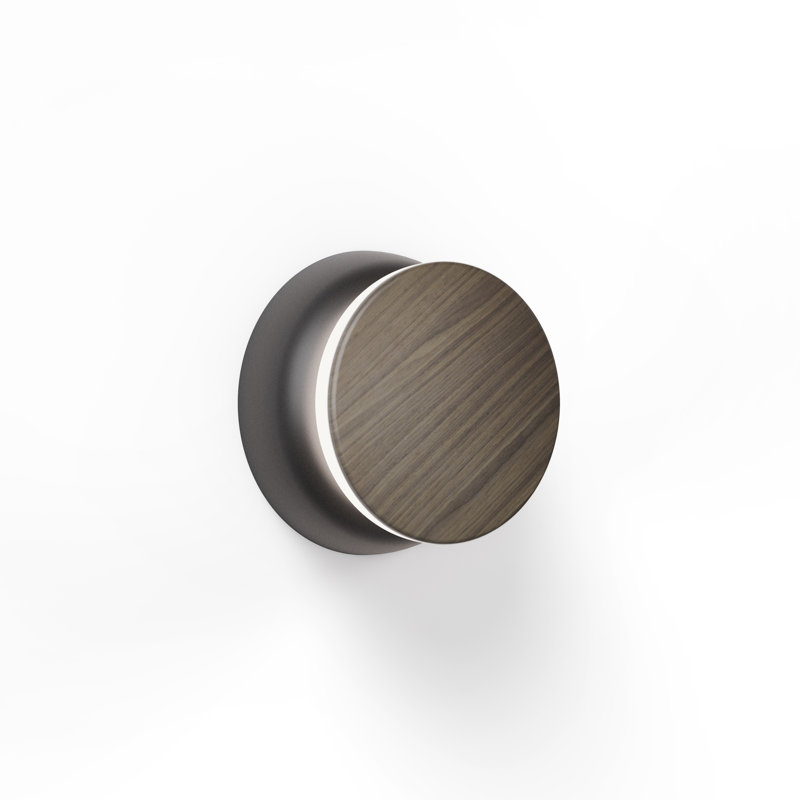 Totem Wall Puck - 3 CCT, Matte Black/Walnut