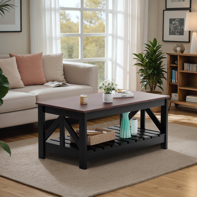 Table basse 39 po rectangulaire avec rangement