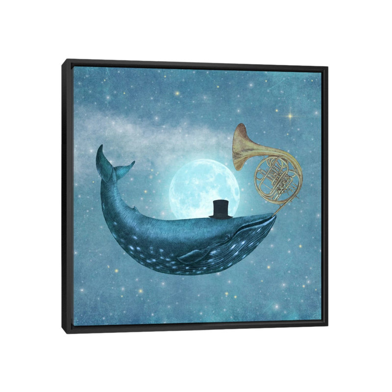 «Cloud Machine Square», impression sur toile, H 18 po x l 18 po x P 1,5 po, Toile avec cadre noir, Pas de tapis
