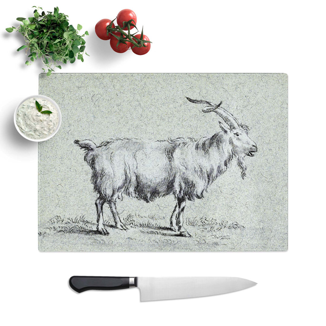 Tempered Glass Standing Goat by Jean Bernard Chopping Board