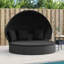  Outdoor Lounge Bed Black And Cream-950179357-950179358