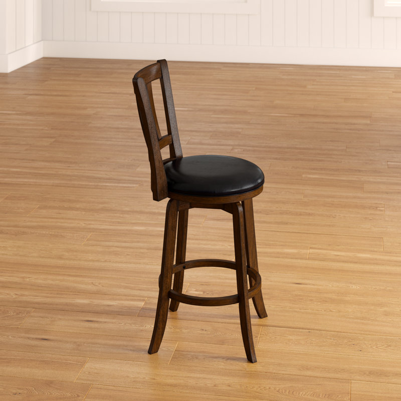 Arisa Swivel Stool, Counter Stool (25.5" Seat Height), Ivory/Aged Gray