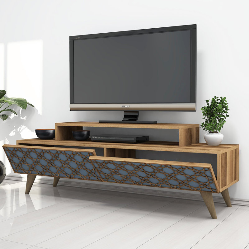 Elick Unfinished TV Stand for TVs up to 55", Chalcedony