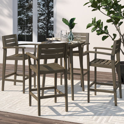Carlleen 4 - Person Oval Outdoor Dining Set by Wade Logan