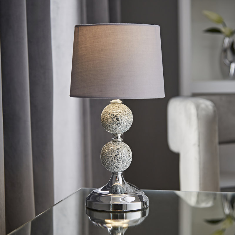 Korbin Metal Table Lamp, Grey, LED Bulb