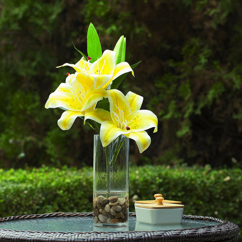 Glass Table Vase, 12" H x 5" W x 5" D