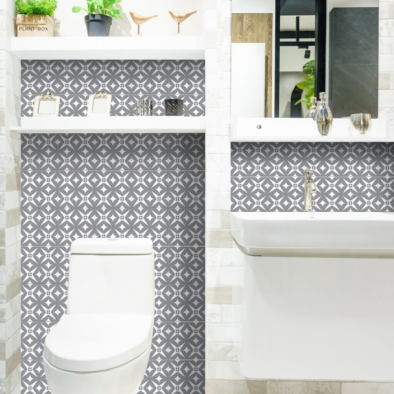 8'' W x 8'' L Vinyl Peel and Stick Mosaic Tile