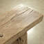 Approx. 50-60 Inches Long Vintage Log Console with Rustic Natural Wood Tone