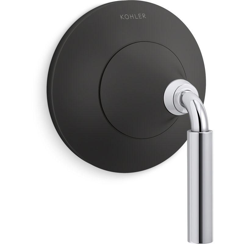Trim 4.75" x 4.67" Surface Mount Kit Shower, Black/Silver