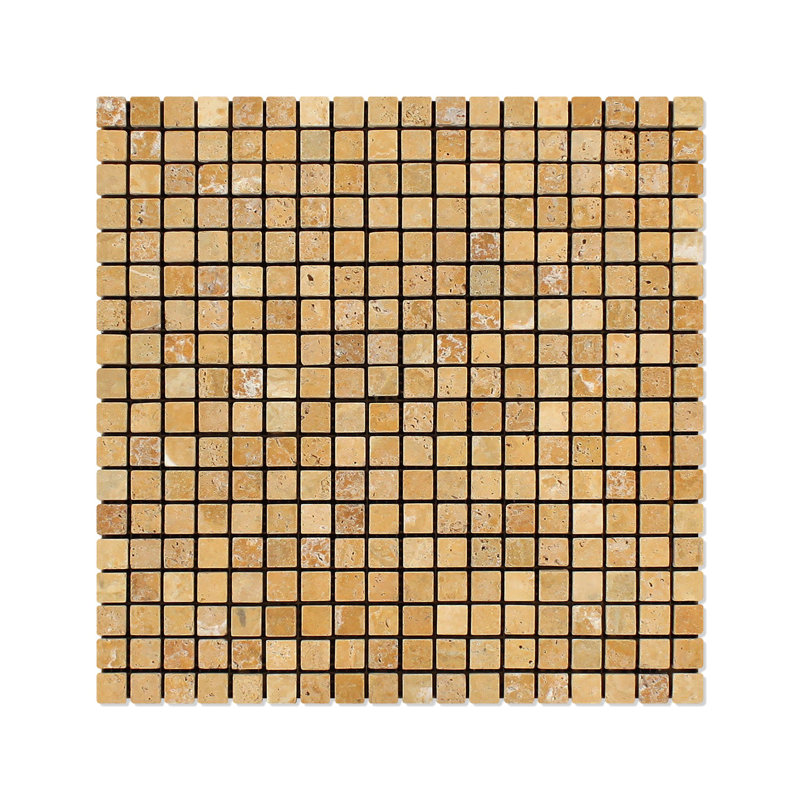 Carreau de mosaïque pour mur et plancher en travertin Sienna