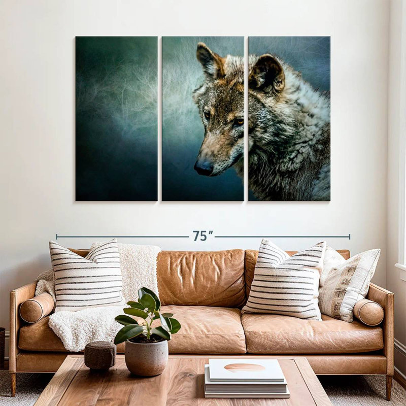 Lonely Night Wolf, 42" H x 65" W