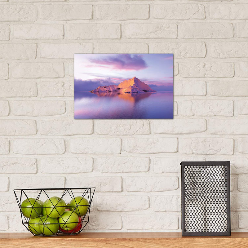 Frozen Mountains In The Sea II by Mike Kiev - Wrapped Canvas Print, 20.32 cm H x 30.48 cm W
