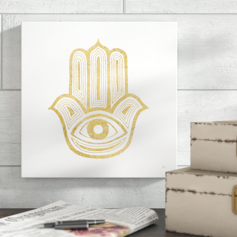 Hamsa IV by Chris Paschke - 1 Piece Painting on Canvas, 30cm H x 30cm W x 3.8cm D