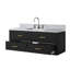 Ensemble de meuble-lavabo simple avec plateau en marbre de Carrare et robinet-53453374