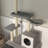 Pawhut Cat Tree With Litter Box Enclosure, 2 In 1 Floor To Ceiling Cat Tower Litter Box Furniture With Condo, Bed, Hammock, Scratching Posts, And Platforms For Indoor Use, Grey
