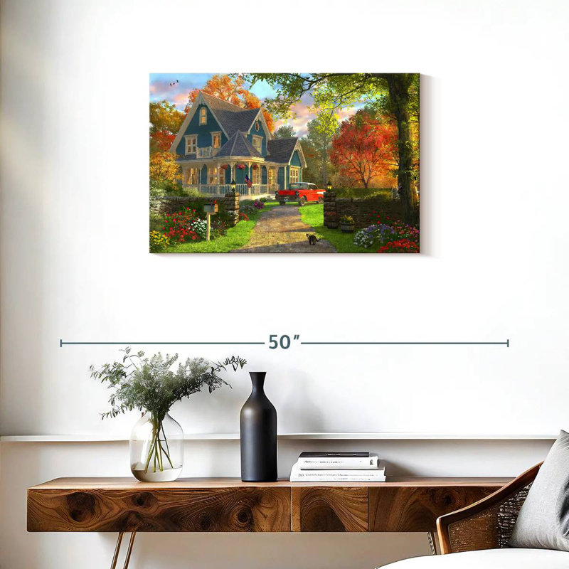 Maison de septembre, H 20 po x l 30 po