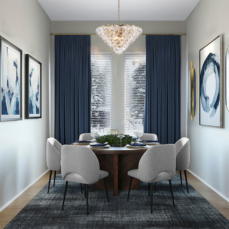 Transitional 15 Light Gold Crystal Chandelier