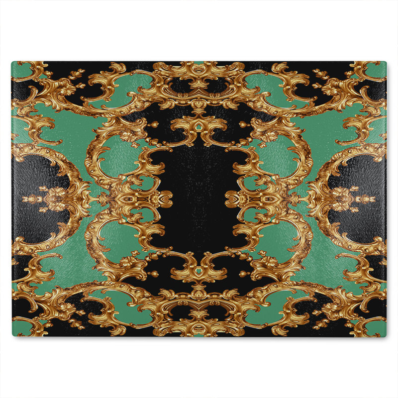 Baroque Glass Chopping Board, 40cm L x 28cm W