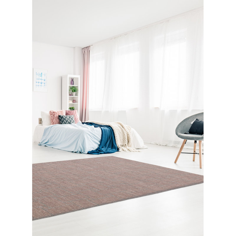 Tapis brun rectangulaire en laine tressé à la main Subash 6 pi x 9 pi Subash