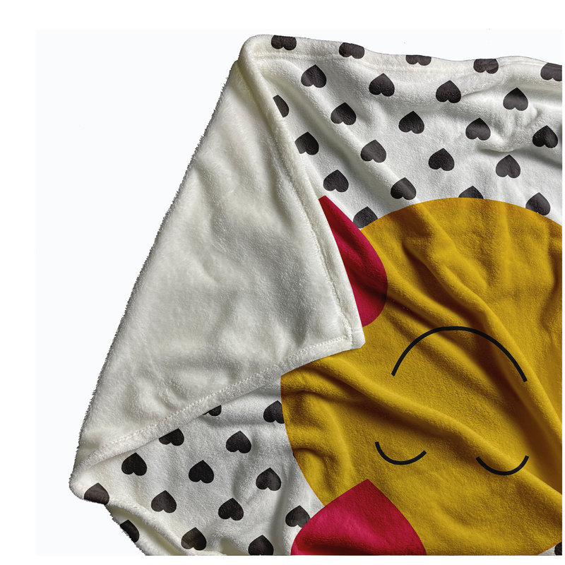 Jeté Love Emoji 50 "x 60" Saint-Valentin, L 30 po x L 39,75 po, Gris foncé