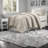 Durable Twin/twin Xl Bedding Sets, Polyester Woven Stripes, Modern Neutral Design