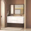 Meuble-lavabo flottant 60 po avec lavabo double encastrable 60 po - blanc moderne brillant avec tiroirs et portes de rangement