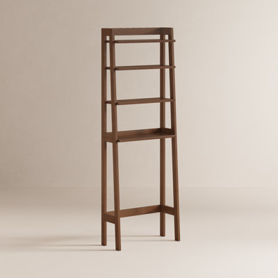Solid Wood Over The Toilet Storage Rack Freestanding Bathroom Organizer Shelf
