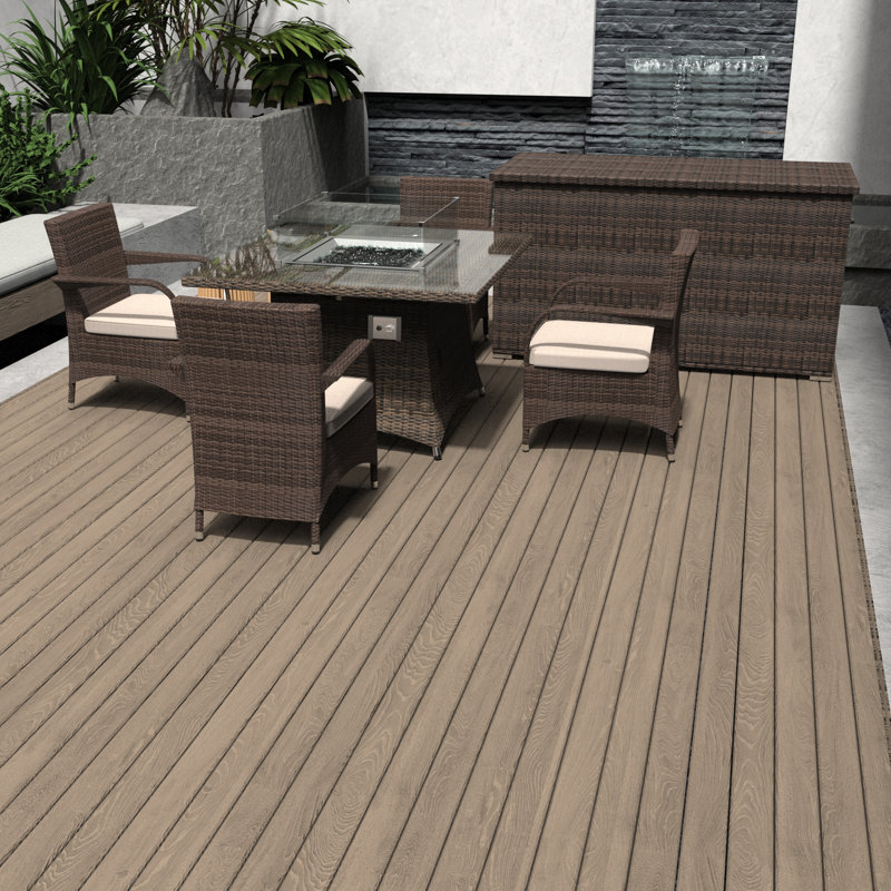 Holderman Wicker 4 - Person Patio Conversation Set with Cushions
