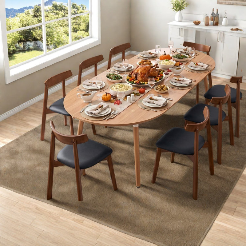 Ensembles de table de salle à manger extensible (doit inclure la table et la chaise), bois moderne